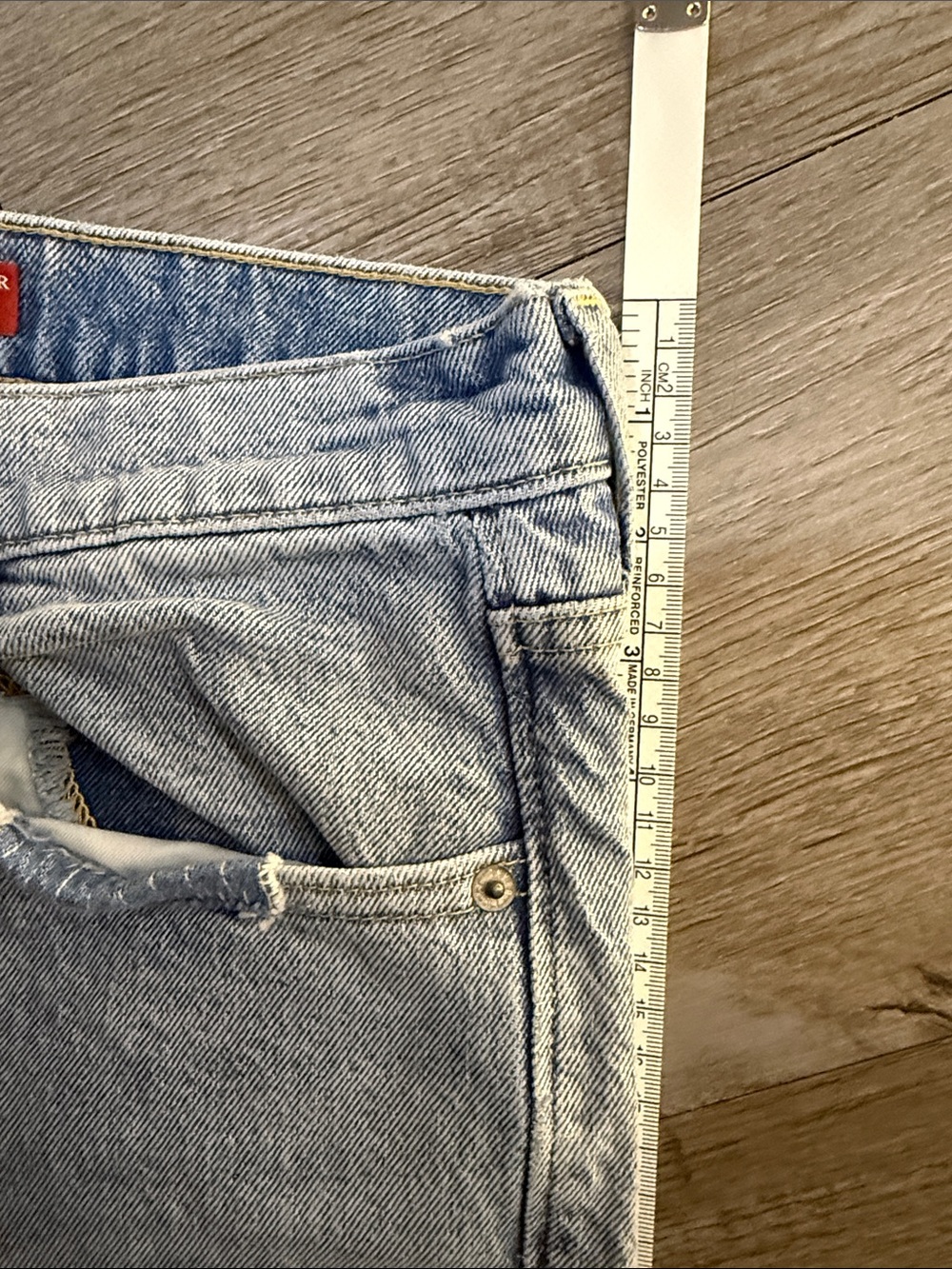 Mid Rise Straight Leg Patchwork Denim - Picture 4 of 7